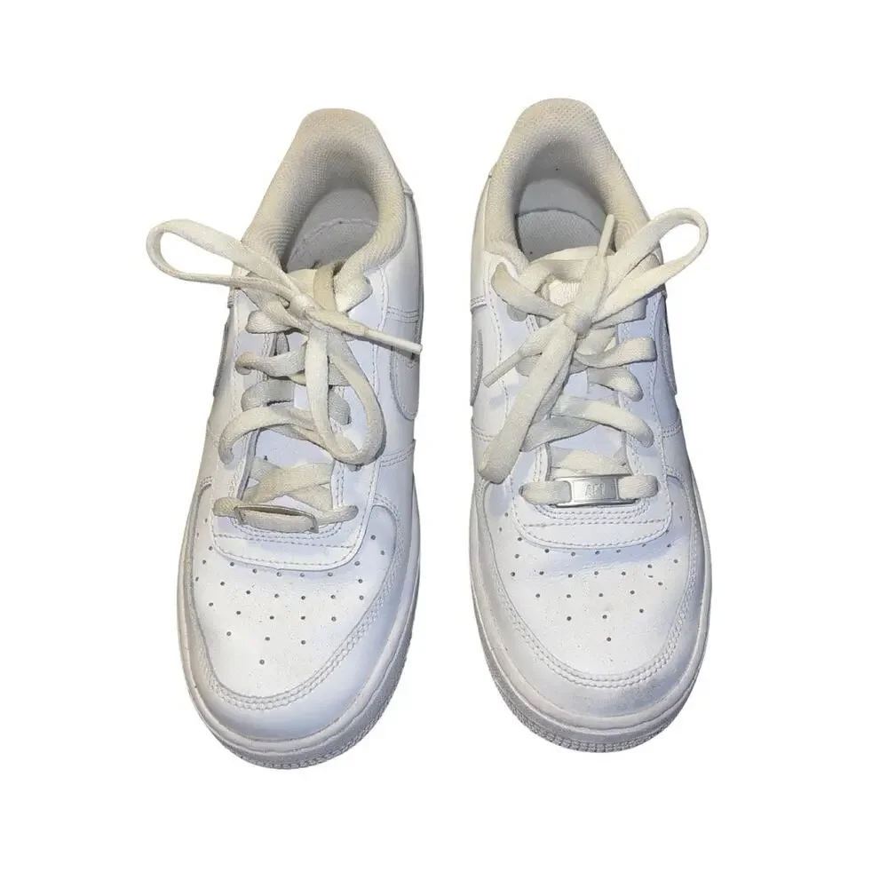 Nike Air Force 1 Kids Youth Size 6 Triple White Low Cut Shoes Athletic Sneakers